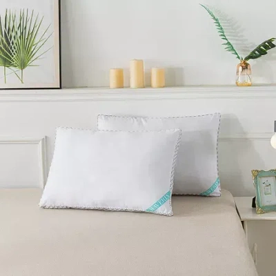 Waverly Antimicrobial Treated Down Alternative Gusseted Pillow In White