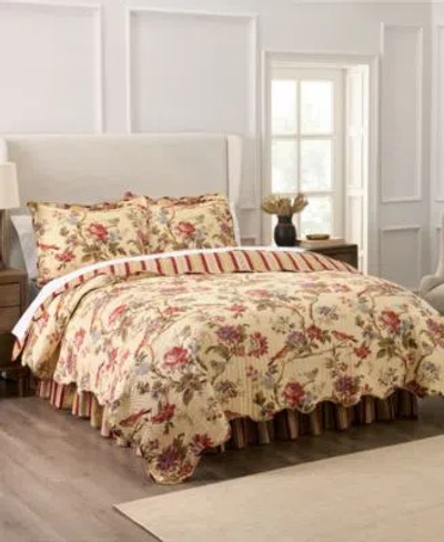 Waverly Charleston Chirp Cotton Quilt Set In Brown