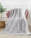 Waverly Cozy Grey Down Alternative Throw Blanket In Grey