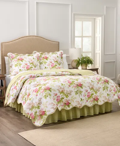 Waverly Emma's Garden Cotton 4-pc. Quilt Set, King In Multi