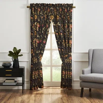 Waverly Felicite Noir 100% Cotton Sateen Window Panel