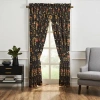 Waverly Felicite Rod Pocket Light-filtering Single Curtain Panel In Black