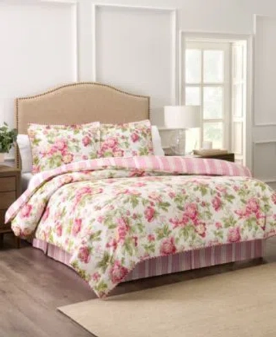 Waverly Forever Peony Cotton Comforter Set In Multi