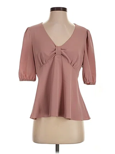 Pre-owned Waverly Grey 3/4 Sleeve Blouse In Pink