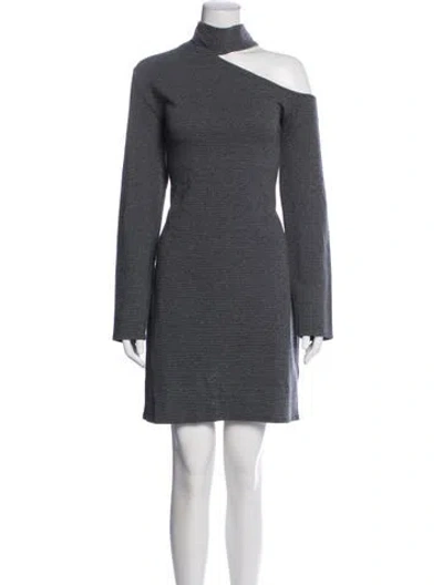 Pre-owned Waverly Grey Asymmetrical Knee-length Dress In Grey