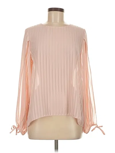 Pre-owned Waverly Grey Long Sleeve Blouse In Pink