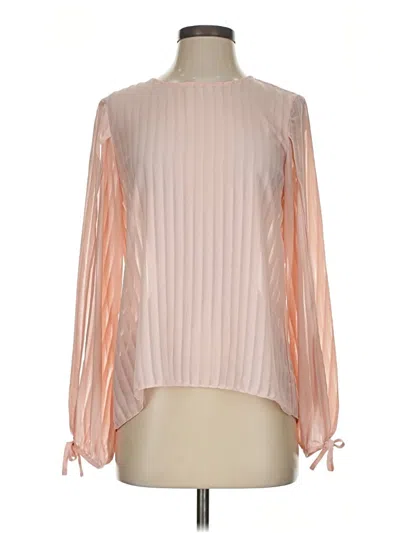 Pre-owned Waverly Grey Long Sleeve Blouse In Pink