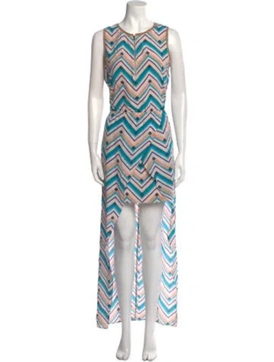Pre-owned Waverly Grey Silk Long Dress In Multi
