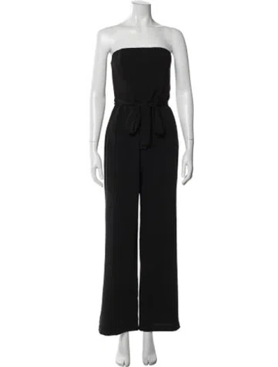 Pre-owned Waverly Grey Strapless Jumpsuit In Black