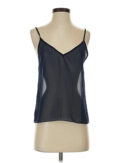 Pre-owned Waverly Grey Tank Top Blue Halter Neckline Tops