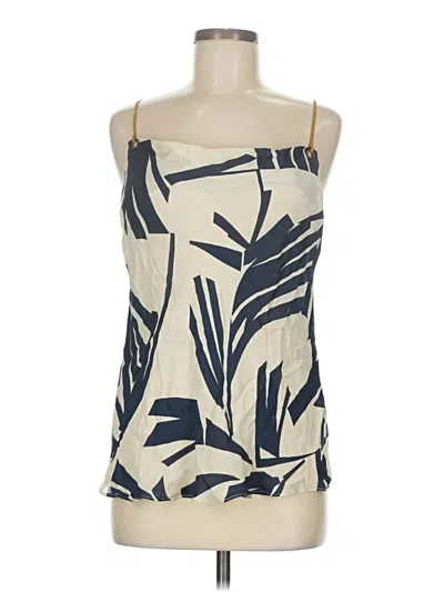 Pre-owned Waverly Grey Tank Top Ivory Strapless Neckline Tops In White