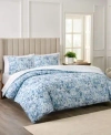 Waverly Hayden Microfiber Percale Comforter Set In Blue