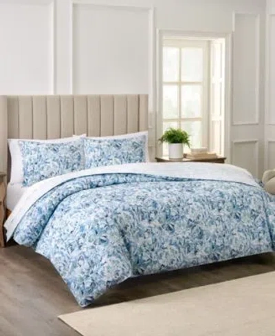 Waverly Hayden Microfiber Percale Comforter Set In Blue