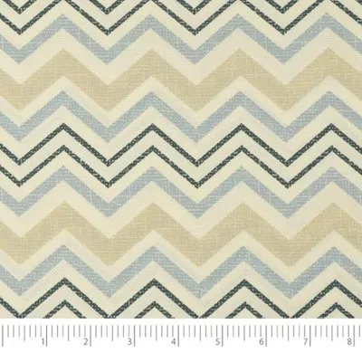 Waverly Inspirations 100% Cotton Duck Canvas 45" Wide Upholstery Fabric By The Yard, Chevron Spa In Teal