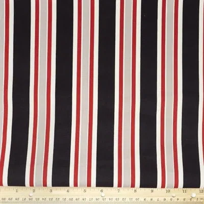 Waverly Inspirations 100% Cotton Duck Canvas 45" Wide Upholstery Fabric By The Yard, Large Stripe Grey In Gray