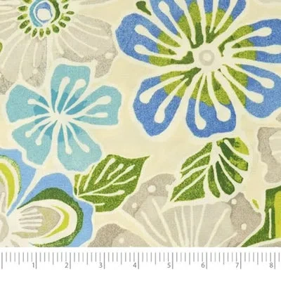 Waverly Inspirations 100% Cotton Duck Canvas 45" Wide Upholstery Fabric By The Yard, Pop Flower Print Azure In Teal
