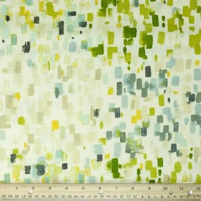 Waverly Inspirations 100% Cotton Duck Canvas 45" Wide Upholstery Fabric By The Yard, Squares Spa In Teal