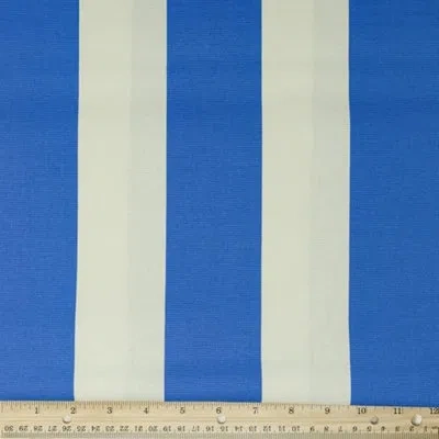 Waverly Inspirations 100% Cotton Duck Canvas 45" Wide Upholstery Fabric By The Yard, Stripe Provence Blue