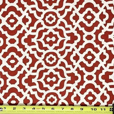 Waverly Inspirations 100% Cotton Duck Canvas 45" Wide Upholstery Fabric By The Yard, Width Lattice Ruby Colo In Red