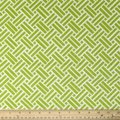 Waverly Inspirations 100% Cotton Duck Canvas 45" Wide Upholstery Fabric By The Yard, Zigzag Geo Brunt Green In Teal