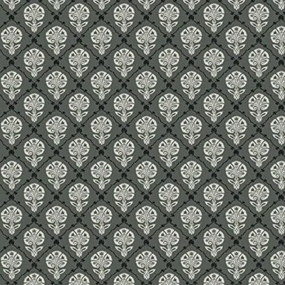 Waverly Inspirations 100% Cotton Duck Canvas 54" Wide Upholstery Fabric By The Yard, Foulard Print Grey Colo In Gray