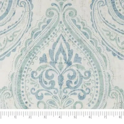 Waverly Inspirations 100% Cotton Duck Canvas 54" Wide Upholstery Fabric By The Yard, Lotus Med Spa In Teal