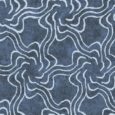 Waverly Inspirations Cotton Duck 54" Whirpool Indigo Color Sewing Fabric By The Yard In Blue
