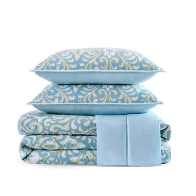Waverly Kensington 100% Cotton Quilt Set In Aquamarine