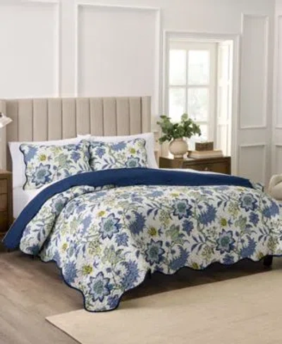 Waverly Maldives Percale Quilt Set In Blue