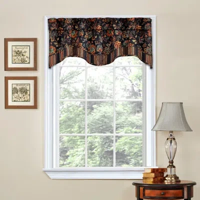 Waverly Navarra Onyx 100% Polyester Jacquard Weave Valance