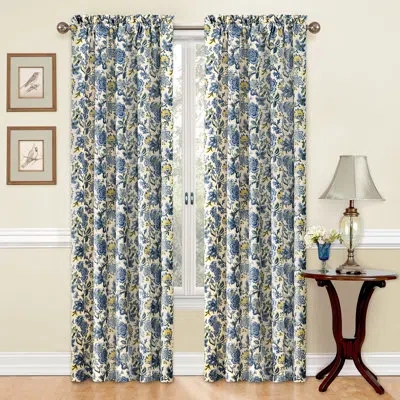 Waverly Navarra Porcelain 100% Polyester Jacquard Weave Panel In Procelain