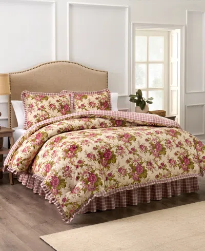 Waverly Norfolk Cotton 4-pc. Comforter Set, Queen In Brown