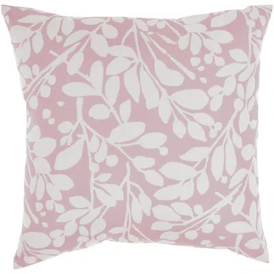 Waverly Pillow Leaf Storm 20" X 20" Throw Pillow In Blush