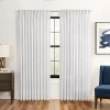 Waverly Serendipity Pinch Pleat Rod Pocket Light-filtering Single Curtain Panel In White
