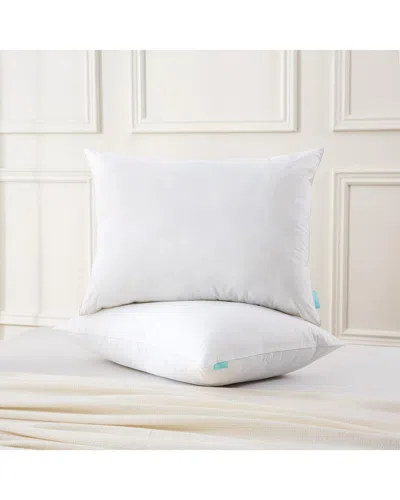 Waverly Set Of Two 233 Thread Count White Feather & Down Blend Pillows