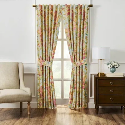 Waverly Spring Rod Pocket Light-filtering Single Curtain Panel In Gray