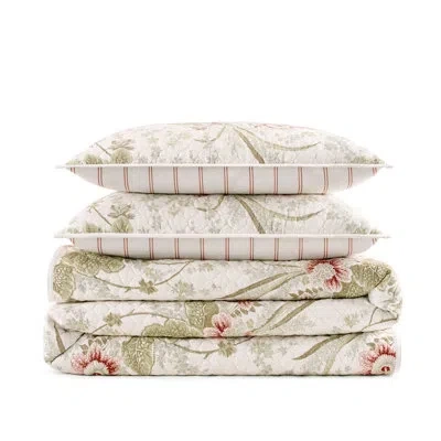 Waverly Stonington 100% Cotton Quilt Set In Ivory