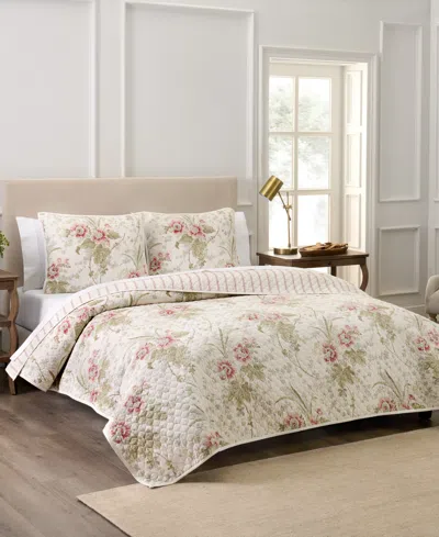 Waverly Stonington Cotton 3-pc. Quilt Set, King In Neutral