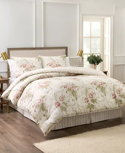 Waverly Stonington Cotton 4-pc. Comforter Set, Queen In Neutral
