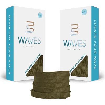 Waves California 54-inch Premium Flat Shoelaces In Green