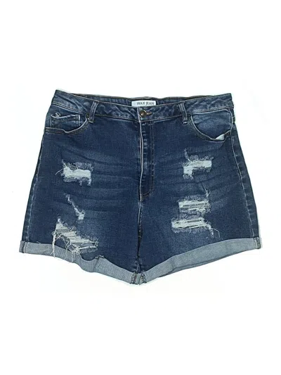 Pre-owned Wax Jean Denim Shorts In Blue