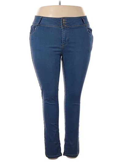 Pre-owned Wax Jean Jeggings In Blue