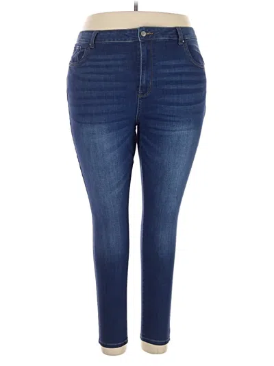 Pre-owned Wax Jean Jeggings In Blue