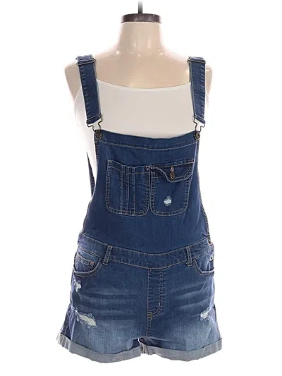 Pre-owned Wax Jean Overall Shorts In Blue