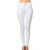 Wax Jean Plus Push Up Womens Stretch Denim Tapered Leg Jeans In White