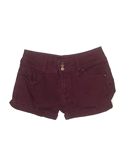 Pre-owned Wax Jean Shorts In Burgundy