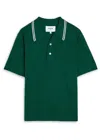 Wax London Alblion Bouclé Polo Shirt In Green