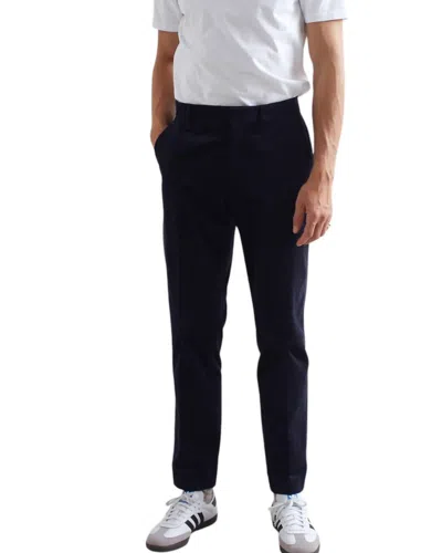 Wax London Alp Trouser In Navy Cordouroy In Multi