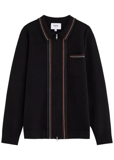 Wax London Amble Cotton Blend Polo Shirt In Black