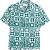 Wax London Didcot Printed Cotton Shirt In Green